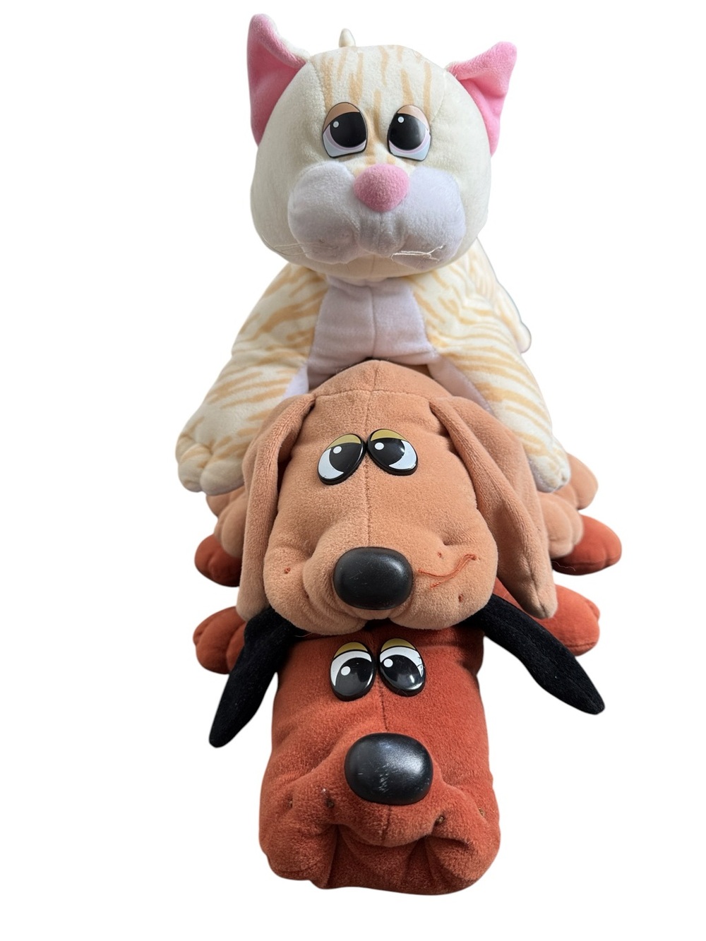 Vintage Tonka Pound Puppies & Pound Purr-ries Plush Lot of 3 Large